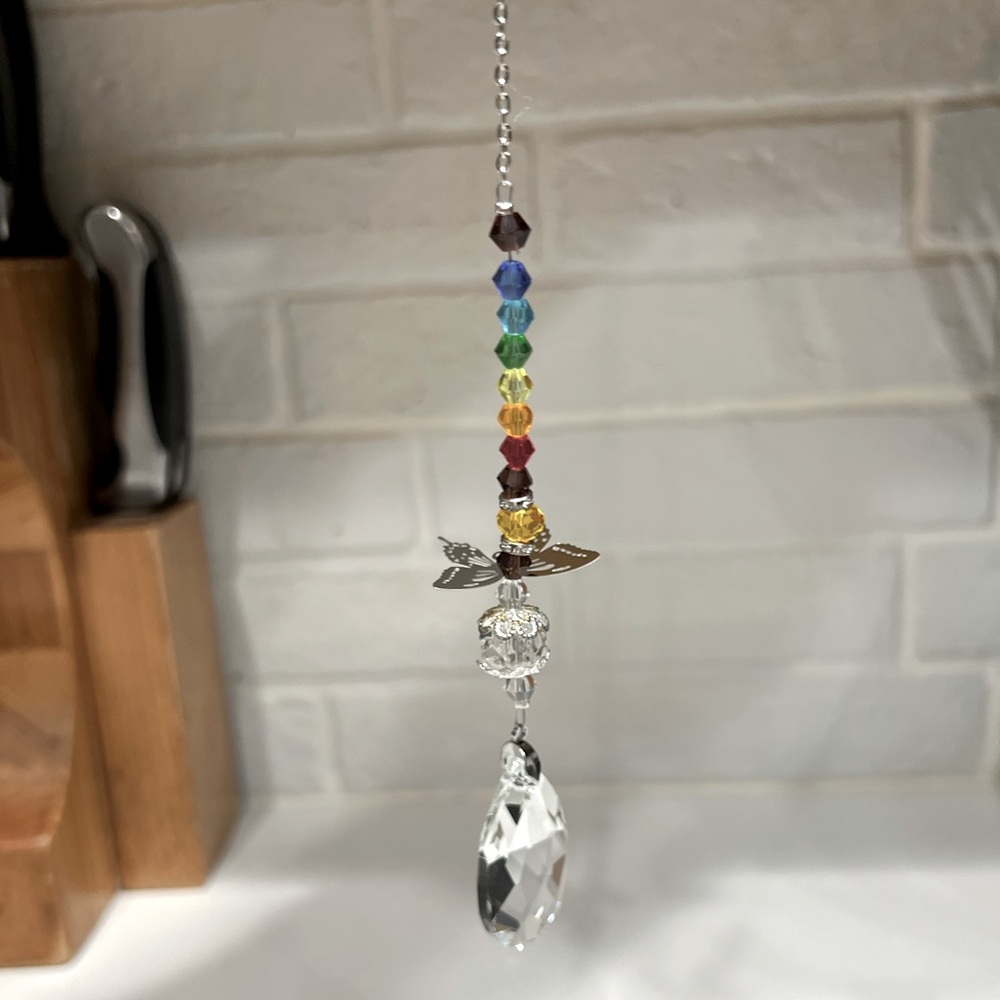 Chakra rainbow light catcher butterfly